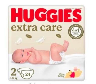 Huggies Extra Care підгузники дитячі 2 (3-6кг) 24шт